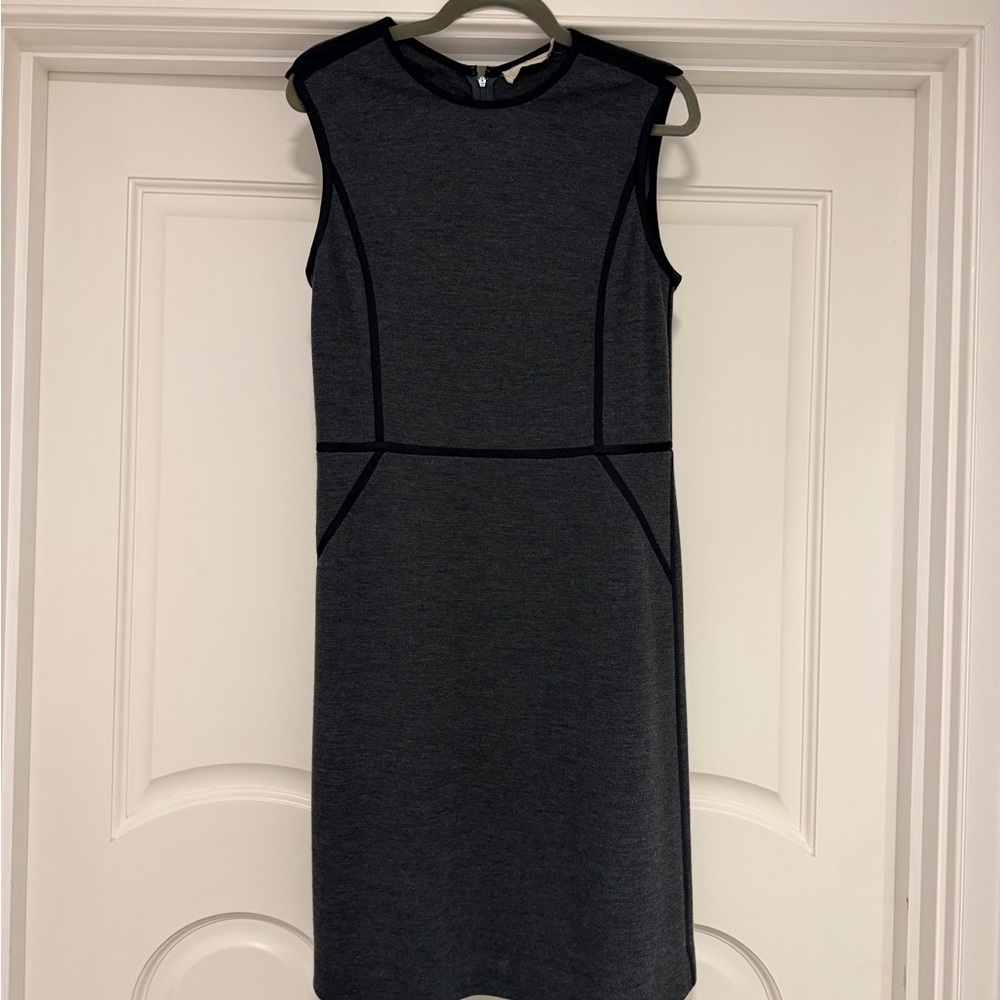 Tory Burch Charcoal and Black Mini wool Dress